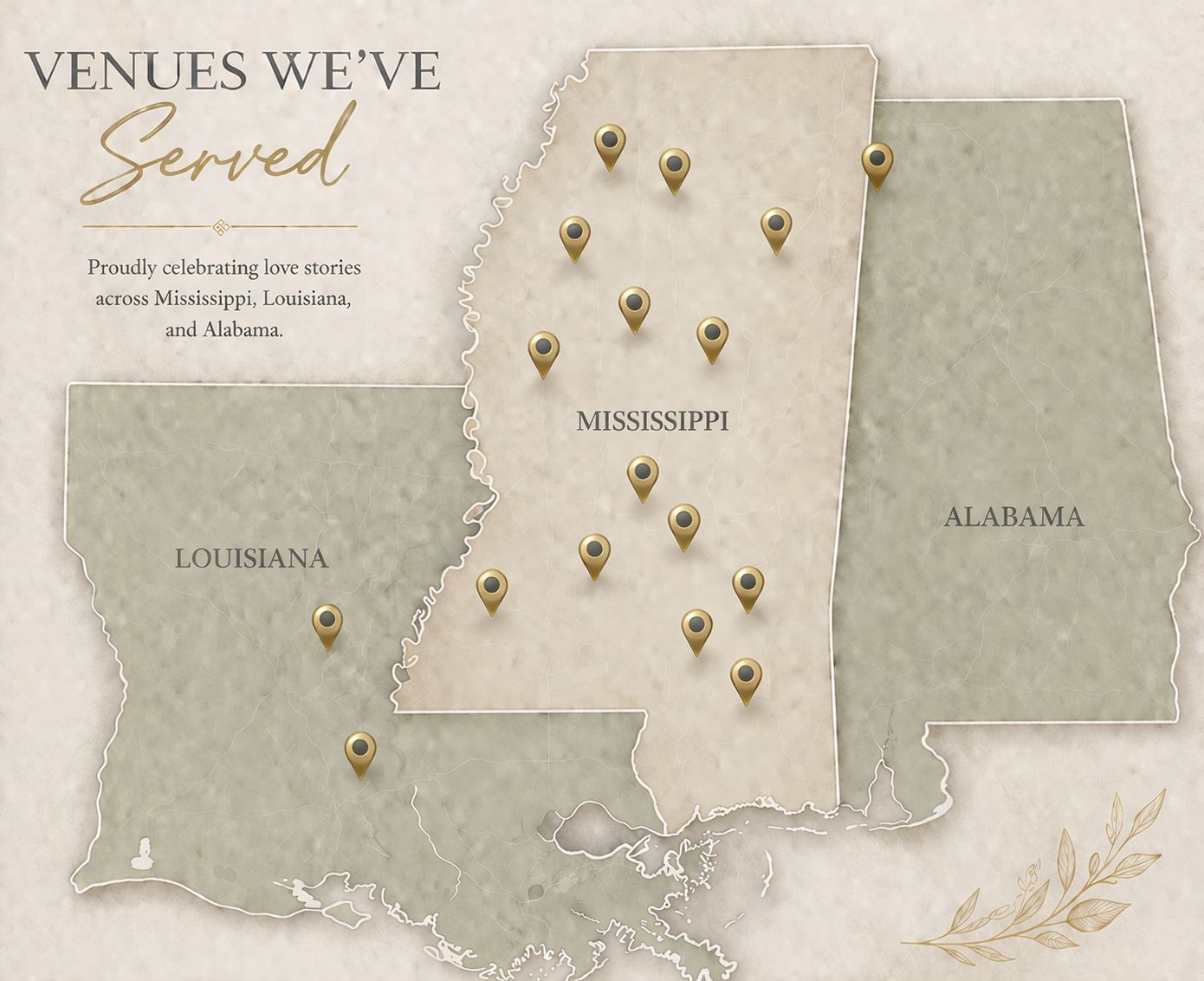 Venues We’ve Served Map