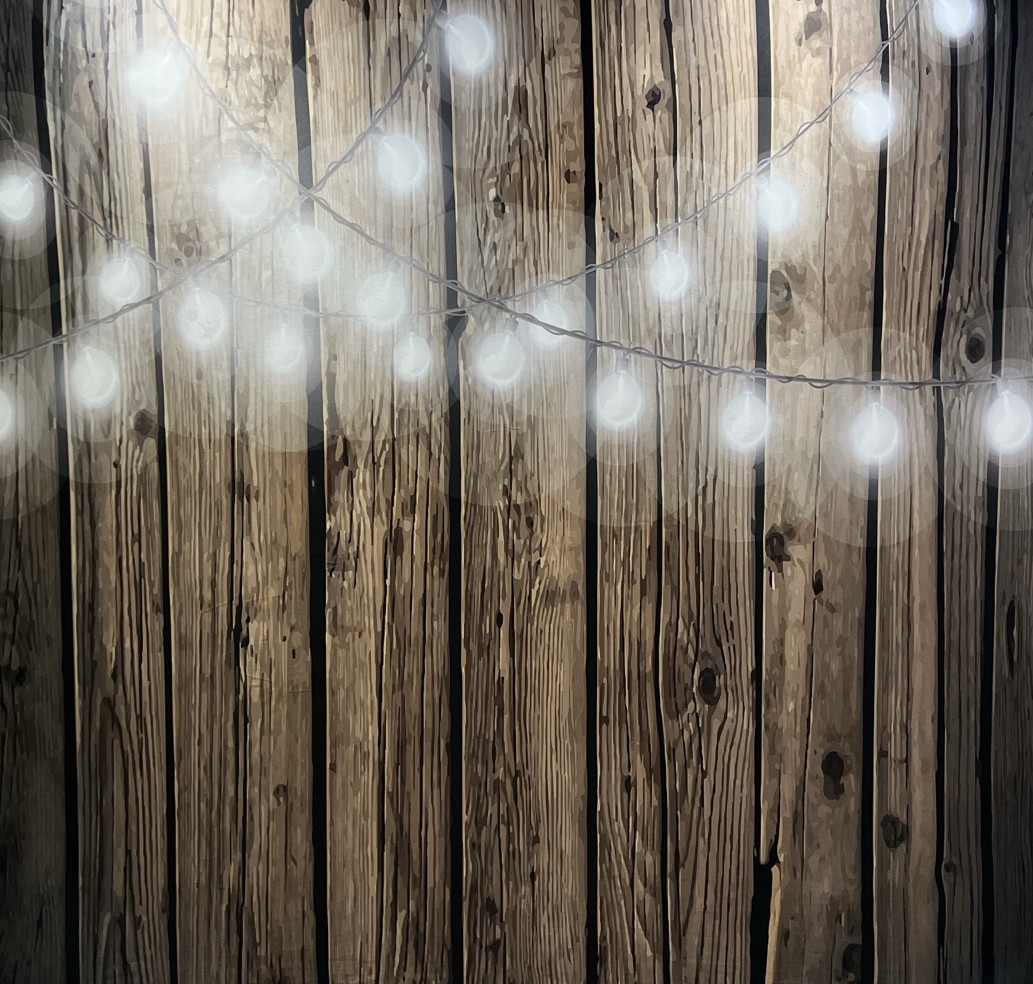 Dark Wood String Lights